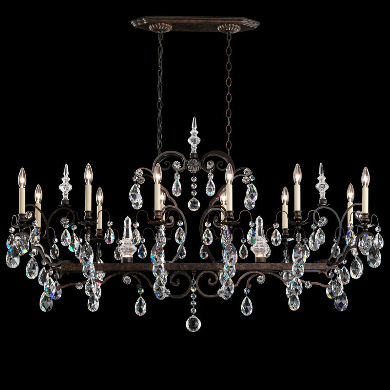 Schonbek 3796N-76H 14 Light Chandelier, Heirloom Bronze