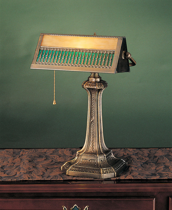Meyda Tiffany 31300 One Light Banker's Lamp, Mahogany Bronze