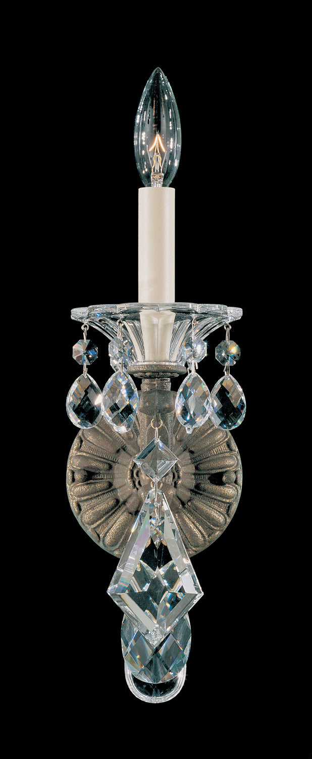 Schonbek 5000-48R One Light Wall Sconce, Antique Silver