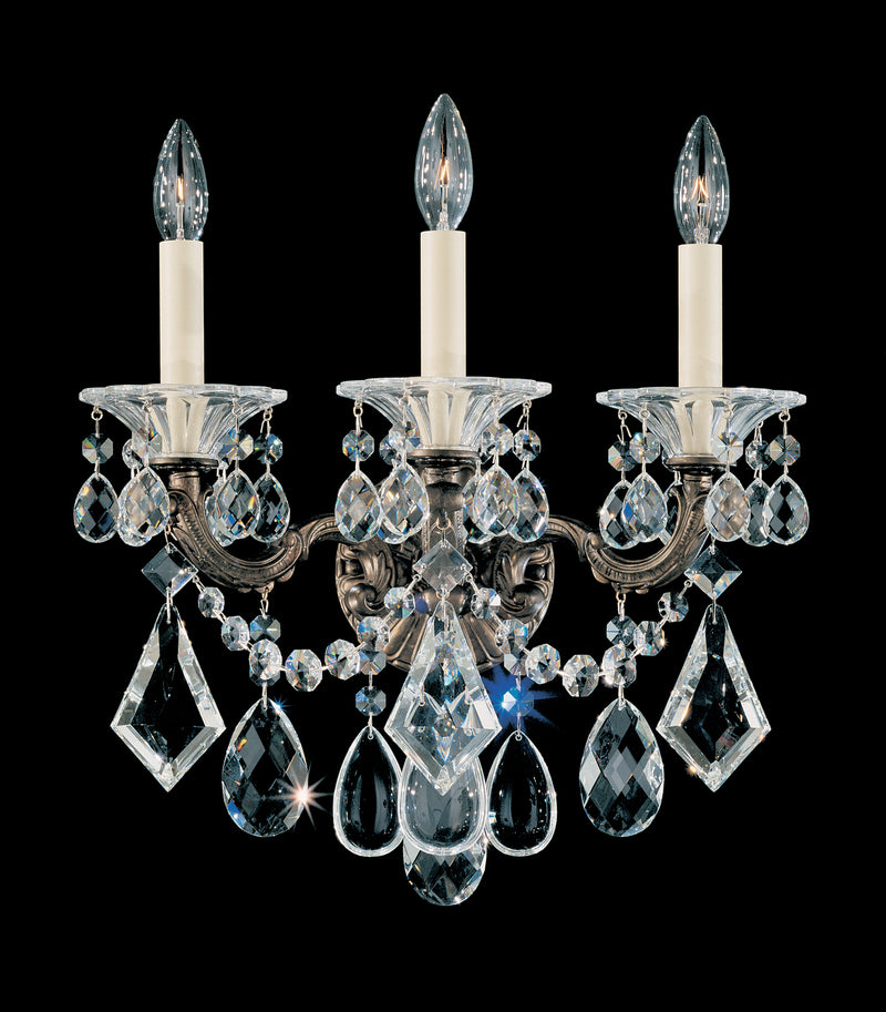 Schonbek 5002-27R Three Light Wall Sconce, Parchment Gold