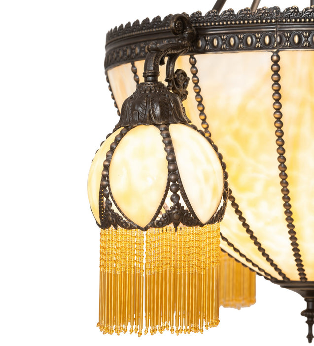 Meyda Tiffany 26802 Six Light Chandelier, Beige Beige D