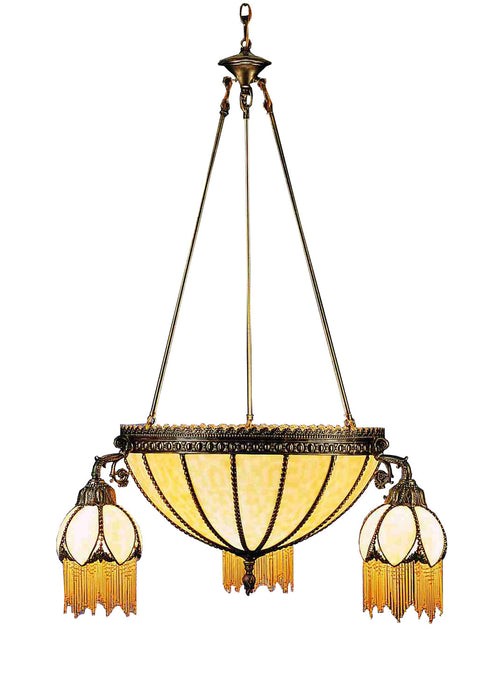 Meyda Tiffany 26802 Six Light Chandelier, Beige Beige D