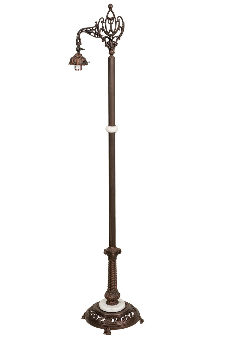 Meyda Tiffany 31291 One Light Bridge Arm Floor Lamp, Mahogany Bronze
