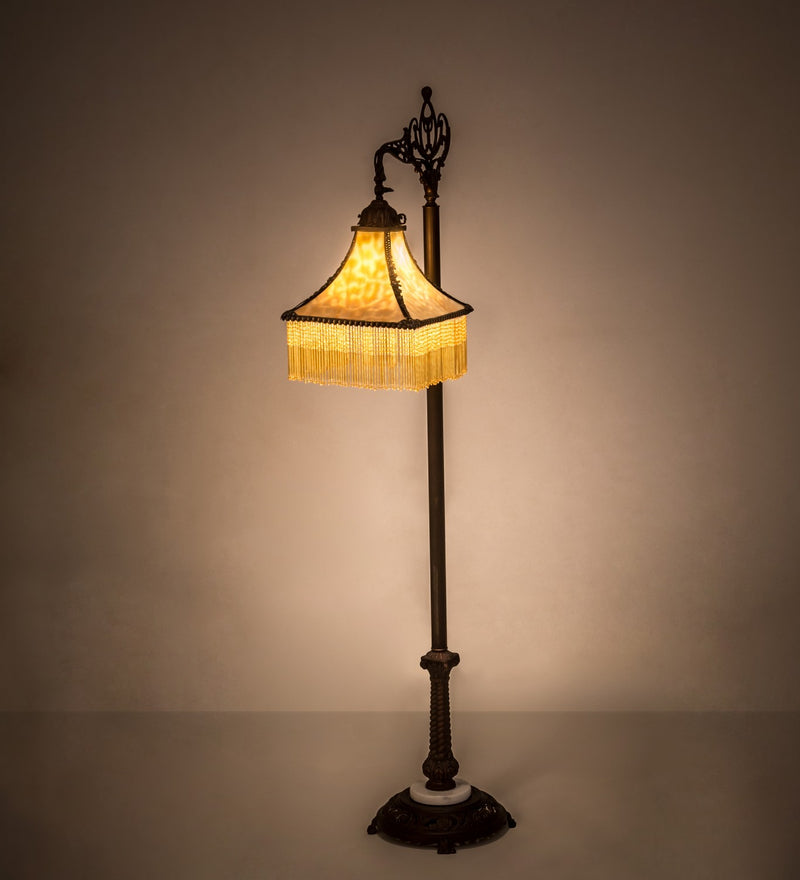 Meyda Tiffany 31291 One Light Bridge Arm Floor Lamp, Mahogany Bronze