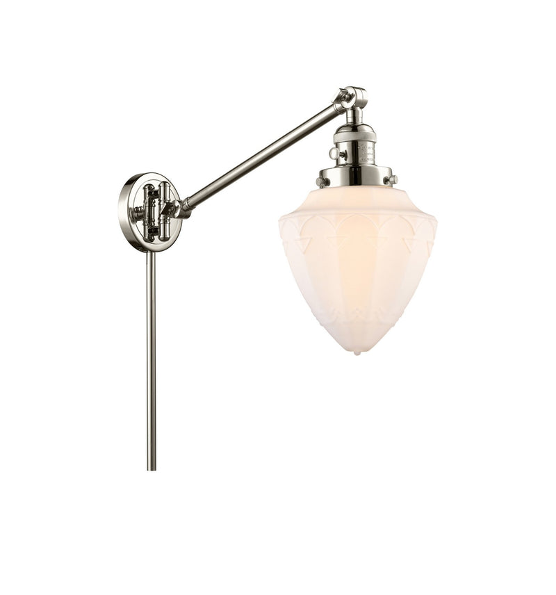 Innovations 237-PN-G661-7 One Light Swing Arm Lamp, Polished Nickel