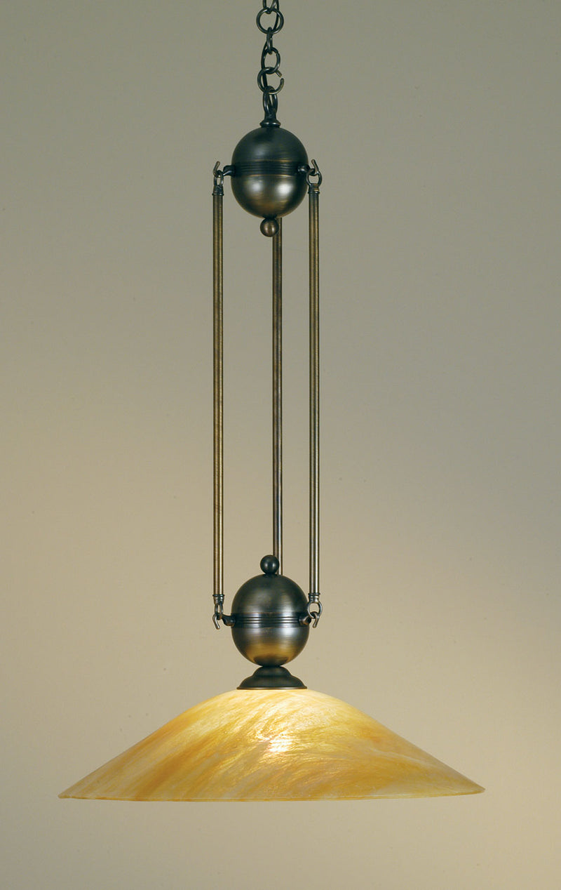 Meyda Tiffany 66751 One Light Pendant, Craftsman Brown