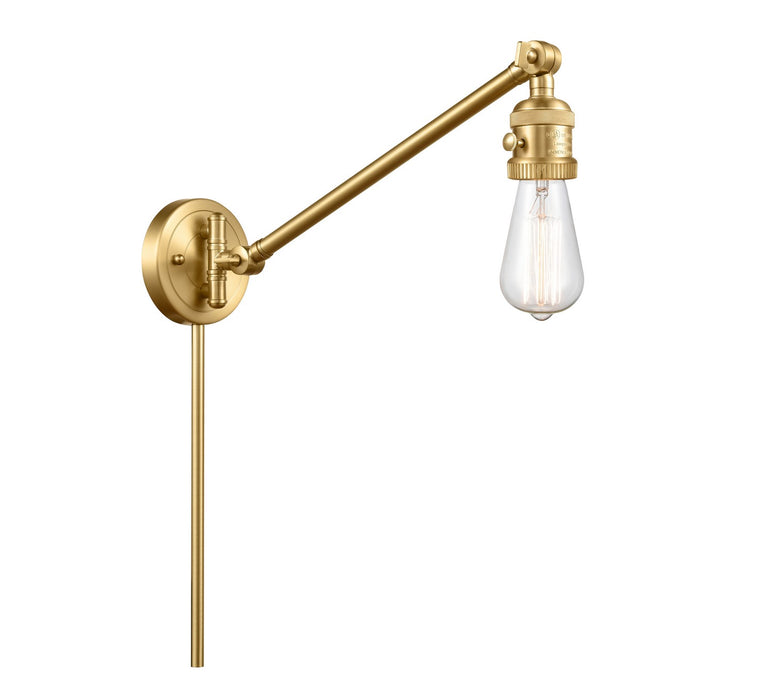 Innovations 237-SG One light Swing Arm With Switch, Satin Gold