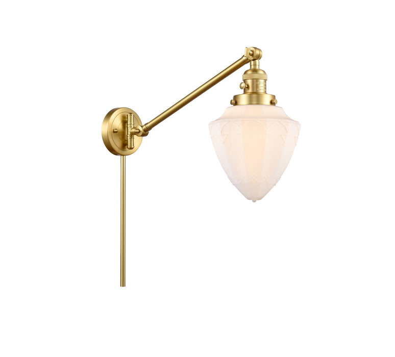 Innovations 237-SG-G661-7 One Light Swing Arm Lamp, Satin Gold