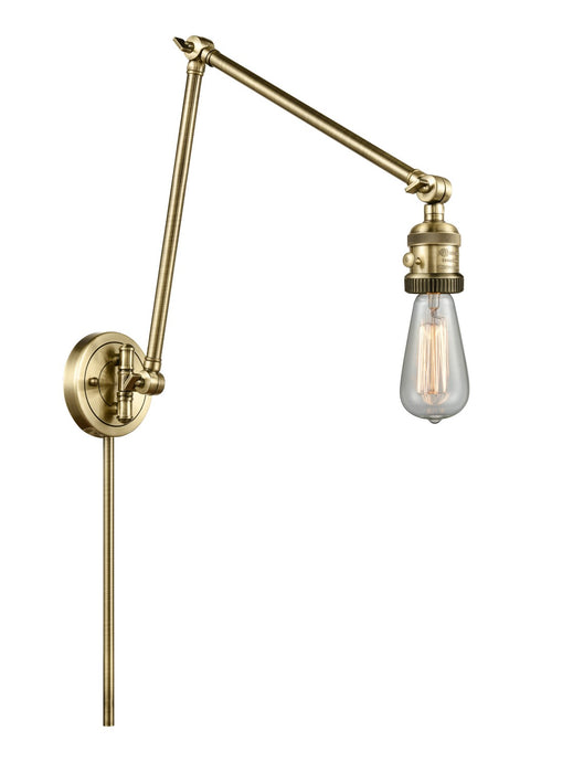 Innovations 238-AB One Light Swing Arm Lamp, Antique Brass
