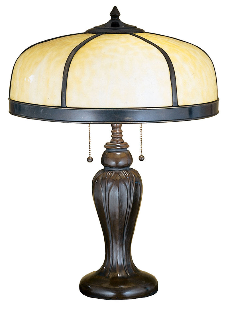 Meyda Tiffany 31278 Two Light Table Lamp, Beige