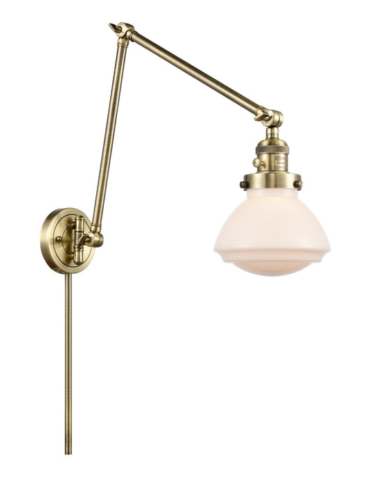 Innovations 238-AB-G321 LED Swing Arm Lamp, Antique Brass
