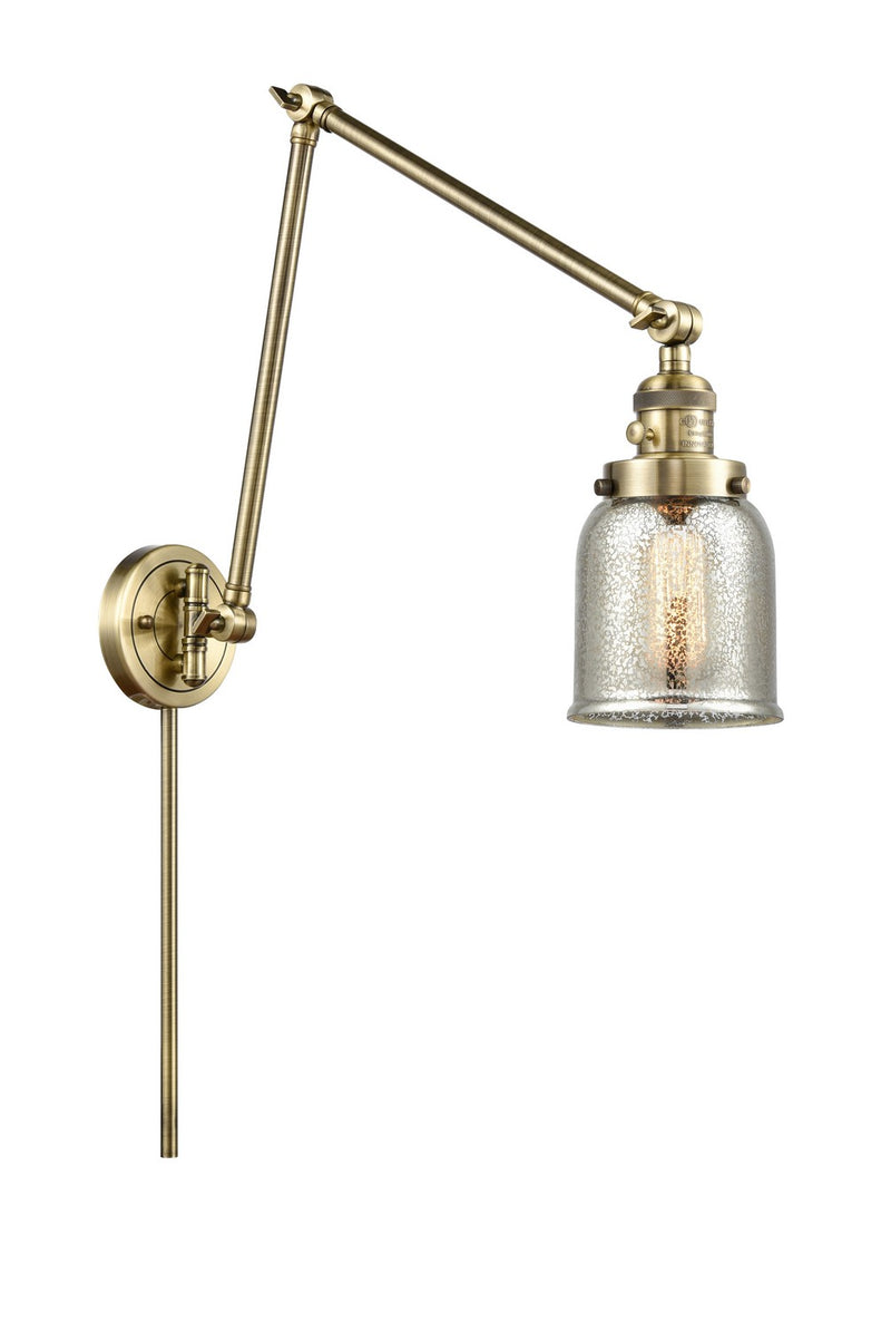 Innovations 238-AB-G58 One Light Swing Arm Lamp, Antique Brass