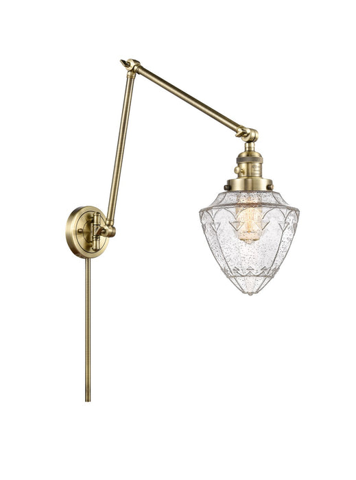 Innovations 238-AB-G664-7 One Light Swing Arm Lamp, Antique Brass