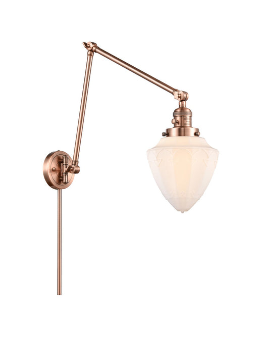 Innovations 238-AC-G661-7 One Light Swing Arm Lamp, Antique Copper