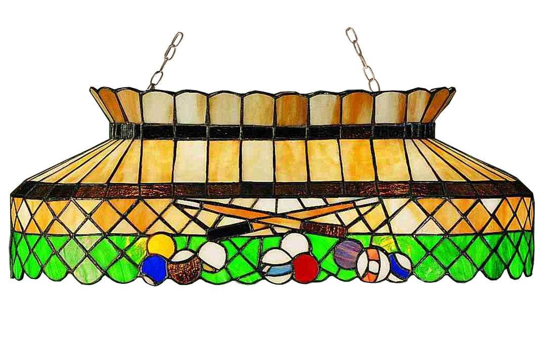 Meyda Tiffany 28500 Six Light Oblong Pendant, Antique Nickel