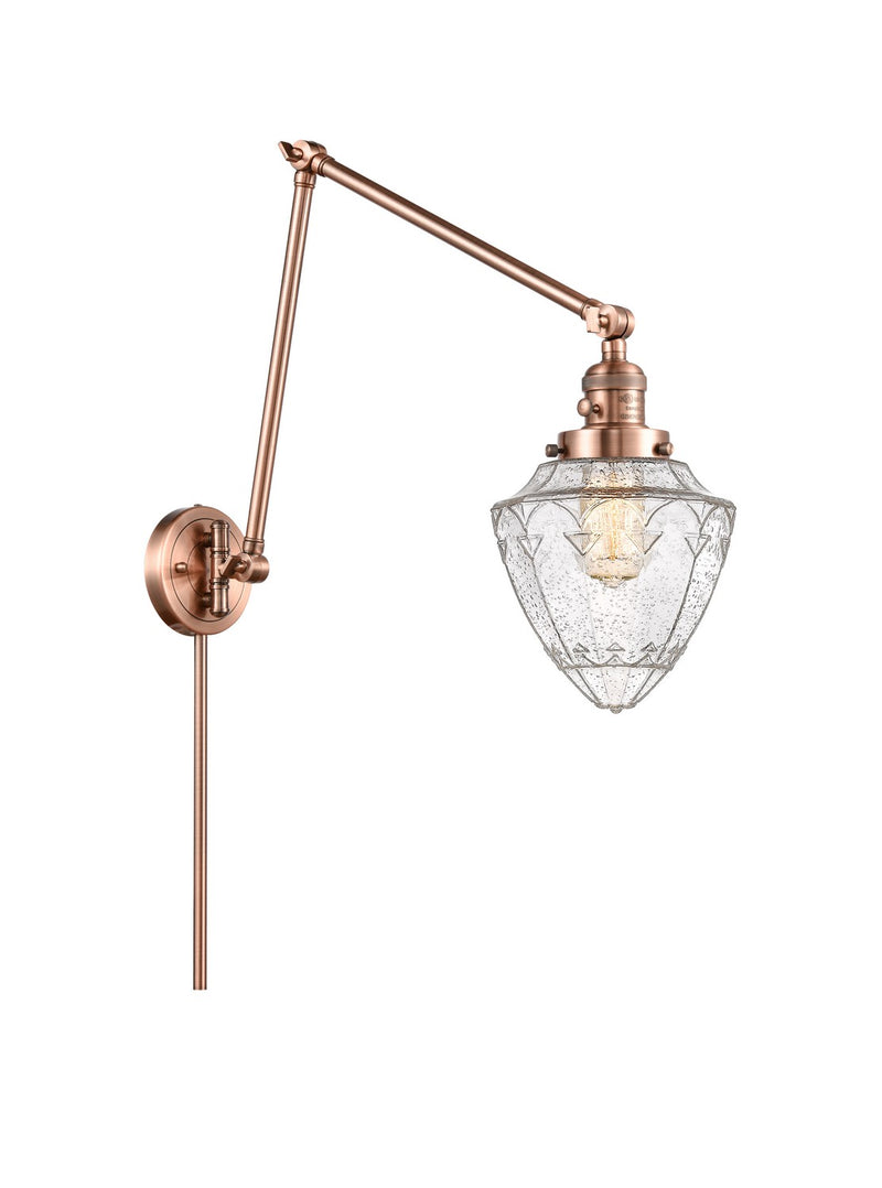 Innovations 238-AC-G664-7 One Light Swing Arm Lamp, Antique Copper