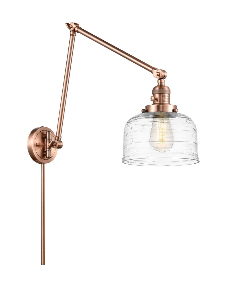 Innovations 238-AC-G713 One Light Swing Arm Lamp, Antique Copper