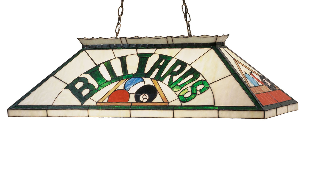 Meyda Tiffany 47976 Six Light Oblong Pendant, Beige Green Green