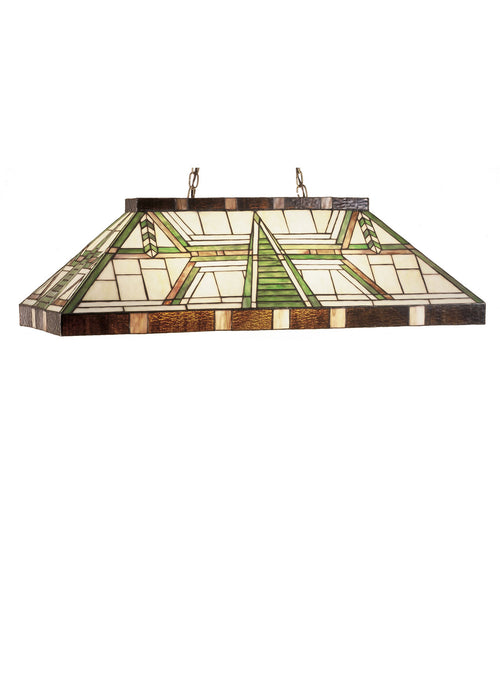 Meyda Tiffany 47975 Six Light Oblong Pendant, Beige Amber