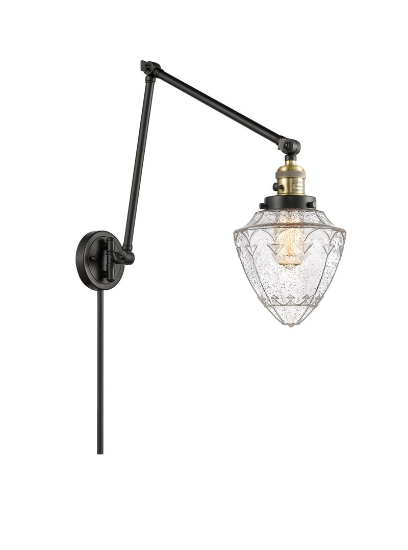 Innovations 238-BAB-G664-7 One Light Swing Arm Lamp, Black Antique Brass