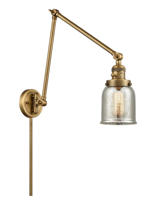 Innovations 238-BB-G58 One Light Swing Arm Lamp, Brushed Brass