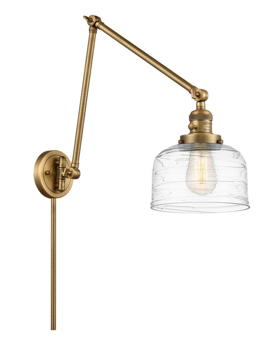Innovations 238-BB-G713 One Light Swing Arm Lamp, Brushed Brass