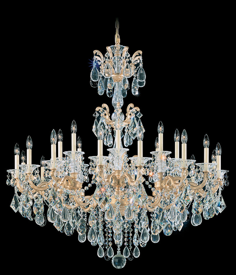 Schonbek 5013-22R 24 Light Chandelier, Heirloom Gold