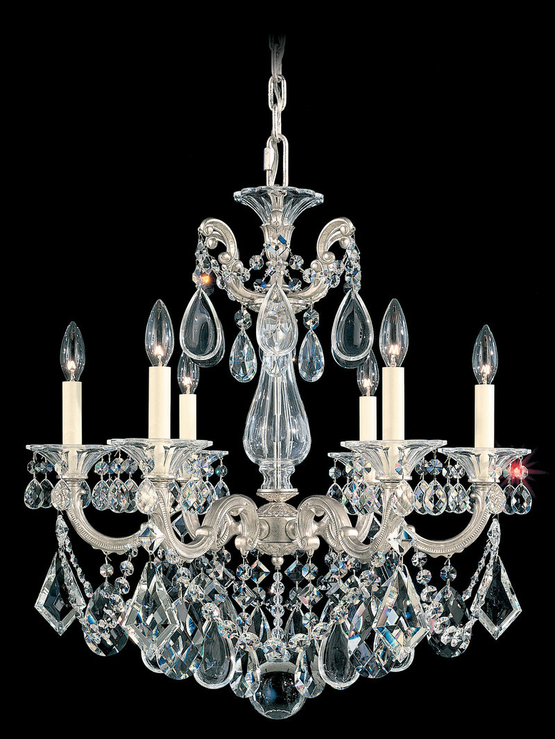 Schonbek 5072-22R Six Light Chandelier, Heirloom Gold