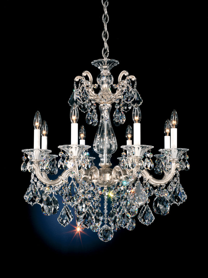Schonbek 5073-83 Eight Light Chandelier, Florentine Bronze