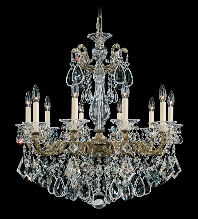 Schonbek 5074-22 Ten Light Chandelier, Heirloom Gold