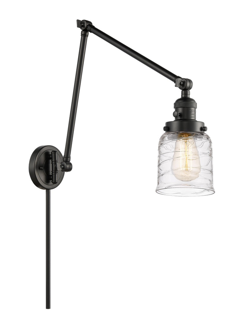 Innovations 238-BK-G513 One Light Swing Arm Lamp, Matte Black