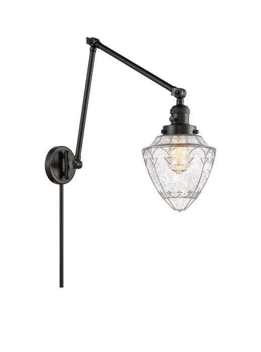 Innovations 238-BK-G664-7 One Light Swing Arm Lamp, Matte Black