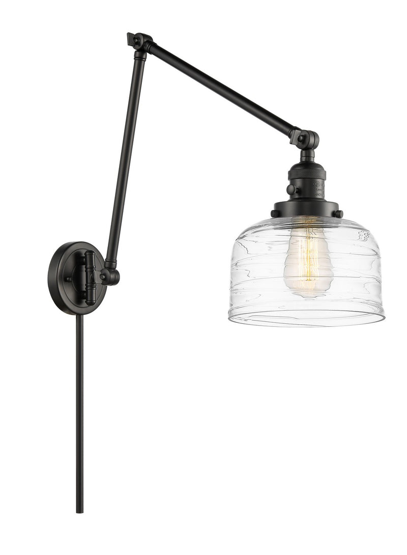 Innovations 238-BK-G713 One Light Swing Arm Lamp, Matte Black