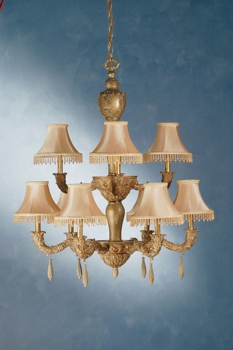 Meyda Tiffany 49380 35" Chandelier, Satin Gold