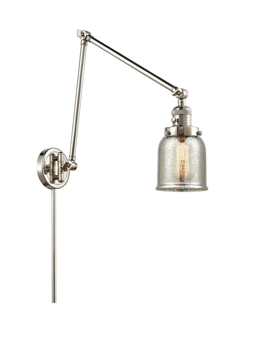 Innovations 238-PN-G58 One Light Swing Arm Lamp, Polished Nickel
