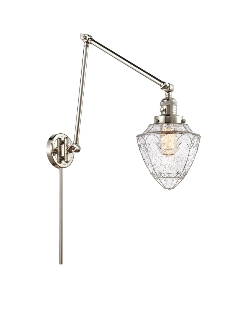 Innovations 238-PN-G664-7 One Light Swing Arm Lamp, Polished Nickel