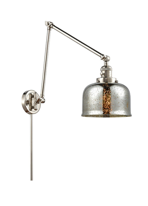 Innovations 238-PN-G78 One Light Swing Arm Lamp, Polished Nickel