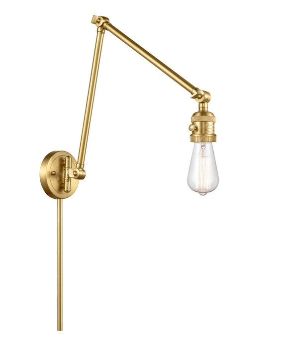 Innovations 238-SG One Light Swing Arm Lamp, Satin Gold