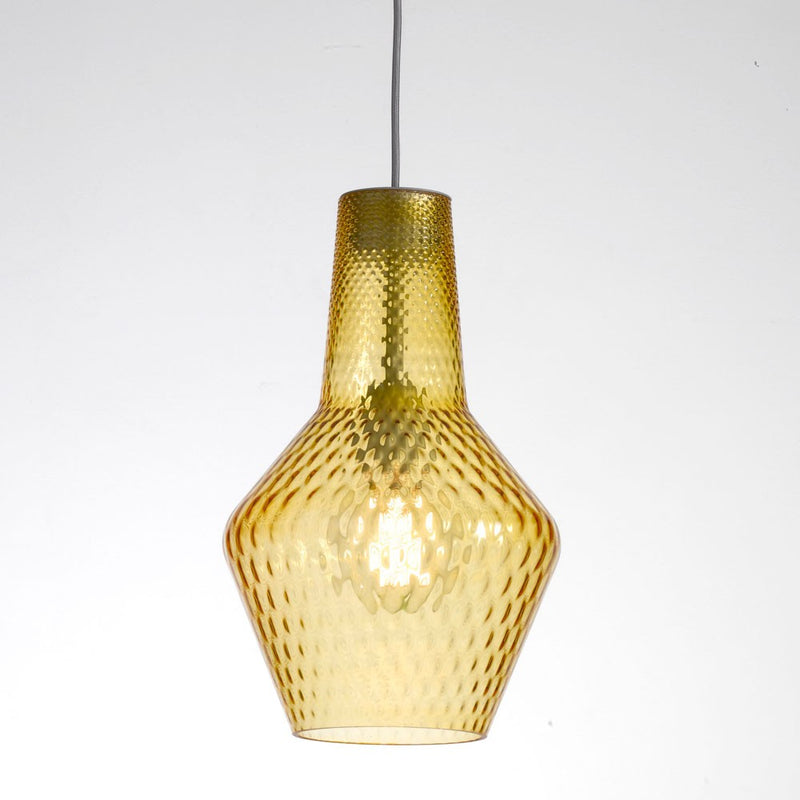 Zafferano ZA-LRM2104 One Light Pendant, Amber