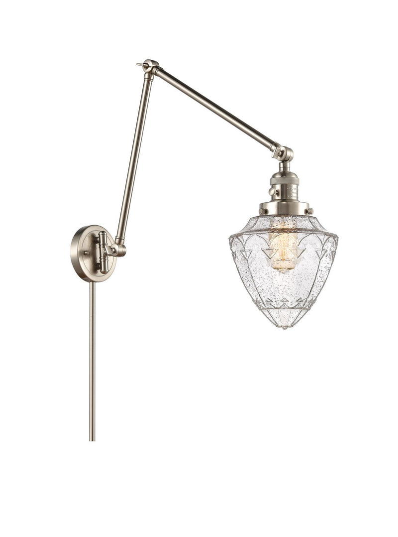 Innovations 238-SN-G664-7 One Light Swing Arm Lamp, Brushed Satin Nickel