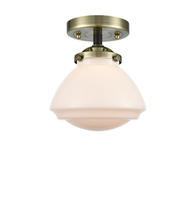 Innovations 284-1C-BAB-G321 One Light Semi-Flush Mount, Black Antique Brass
