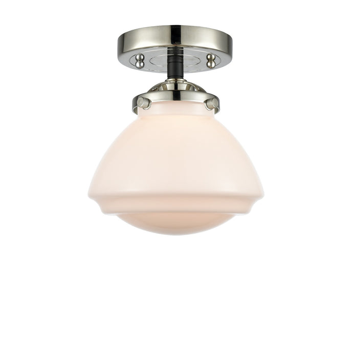 Innovations 284-1C-BPN-G321 One Light Semi-Flush Mount, Black Polished Nickel