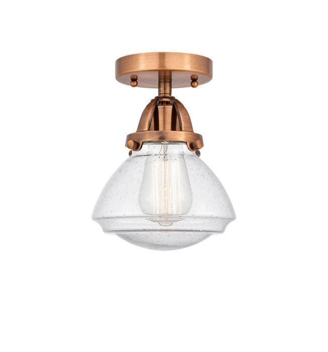 Innovations 288-1C-AC-G324-LED LED Semi-Flush Mount, Antique Copper