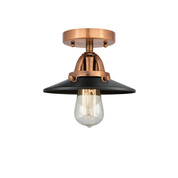 Innovations 288-1C-AC-M6-BK-LED LED Semi-Flush Mount, Antique Copper