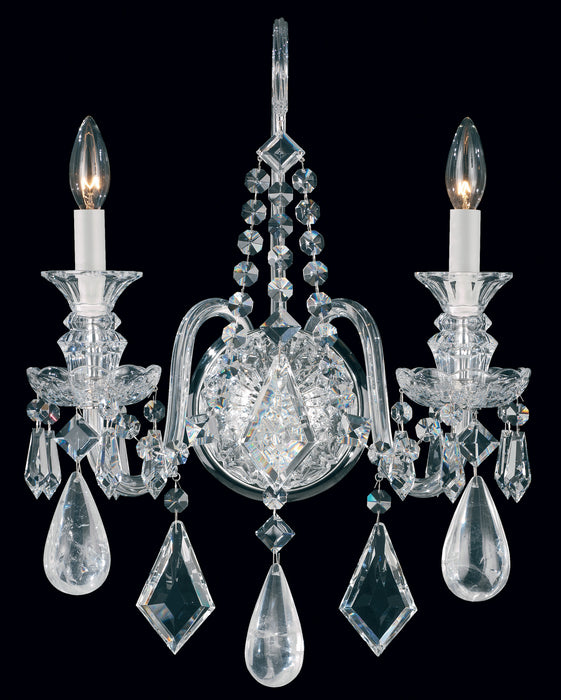 Schonbek 5502AM Two Light Wall Sconce, Polished Silver