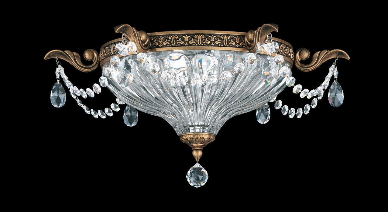 Schonbek 5633-26H Two Light Flush Mount, French Gold