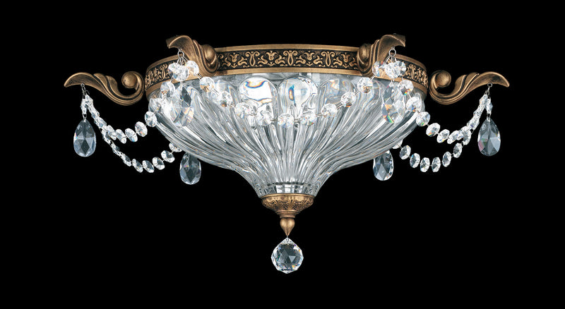 Schonbek 5633-83R Two Light Flush Mount, Florentine Bronze