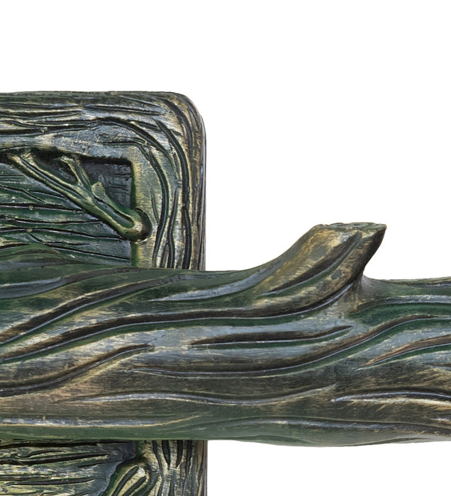 Meyda Tiffany 49525 Three Light Vanity, Green With Gold Highlight
