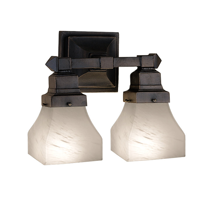 Meyda Tiffany 27622 Two Light Wall Sconce, French Bronzed