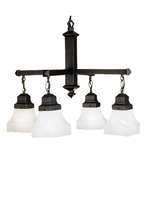Meyda Tiffany 27621 Four Light Chandelier, French Bronzed